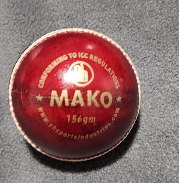 Red Mako Cricket Ball - Image 5