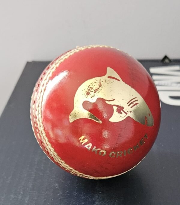 Red Mako Cricket Ball - Image 2