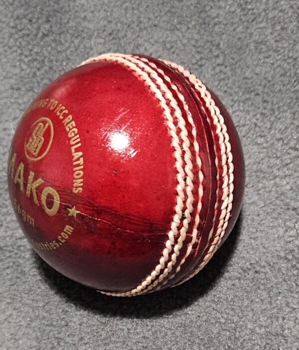 Red Mako Cricket Ball - Image 6